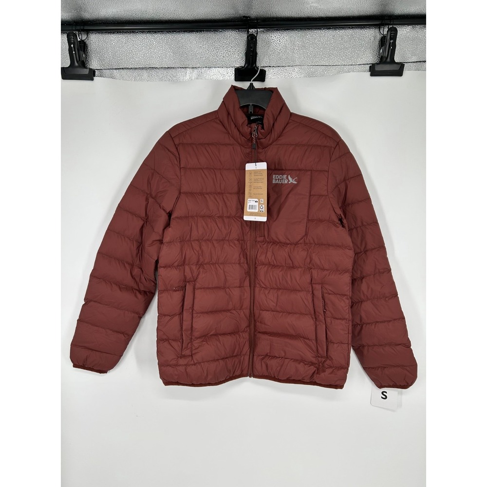 Eddie‎ Bauer Packable Down 650 Jacket Red Insulated Puffer EB650 Mens Small